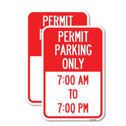 Permit Parking Only 7-00 Am to 7-00 Pm