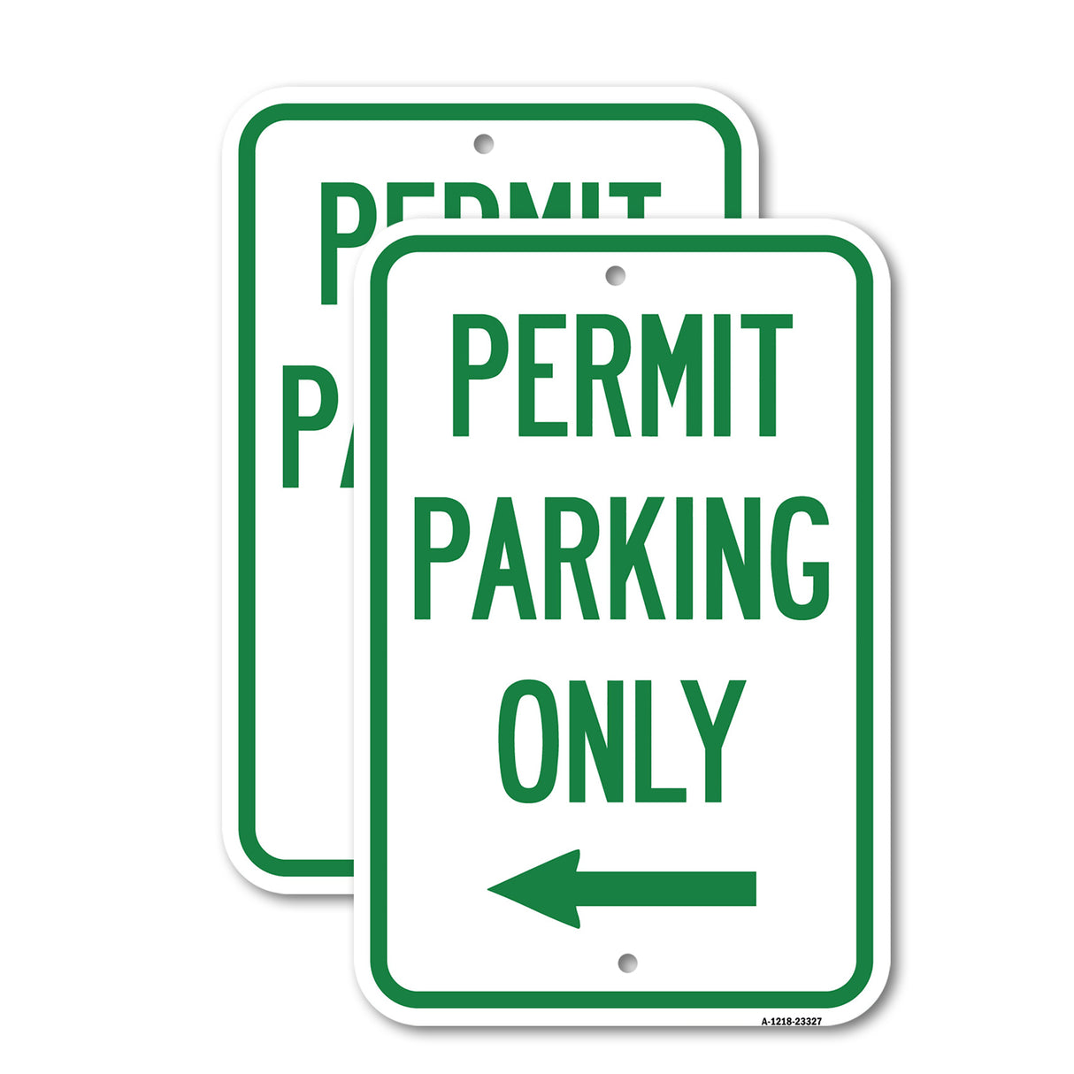 Permit Parking Only (With Left Arrow)