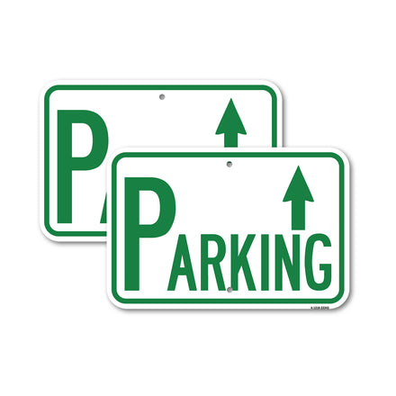 Parking with Arrow Pointing Up