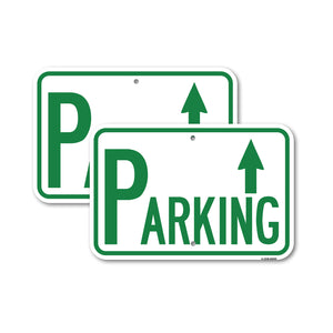 Parking with Arrow Pointing Up