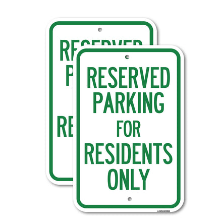 Parking Space Reserved Sign Parking Reserved for Residents Only