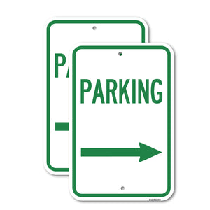 Parking Sign (Right Arrow)