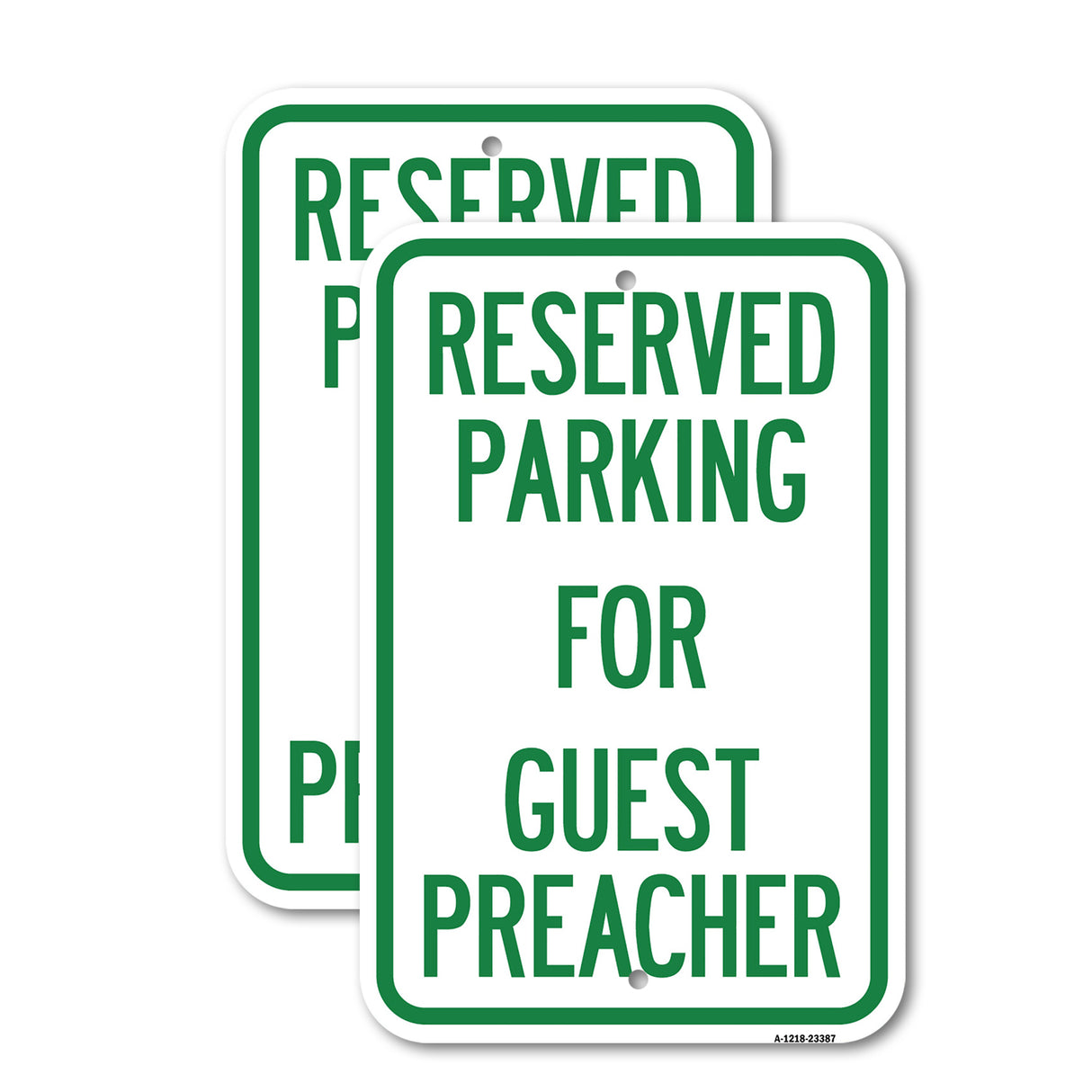 Parking Reserved for Guest Preacher