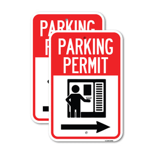 Parking Permit (With Right Arrow Symbol)