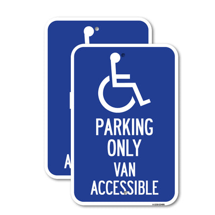 Parking Only Van Accessible (With Graphic)