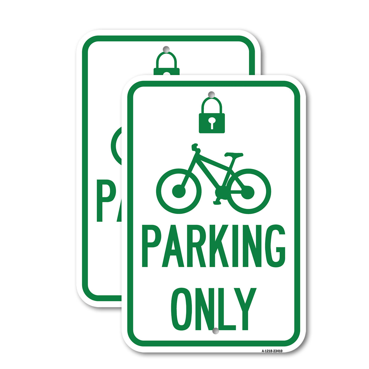 Parking Only (With Cycle and Lock Symbol)