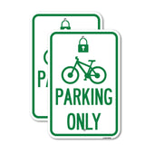 Parking Only (With Cycle and Lock Symbol)