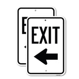 Parking Lot Sign Exit Sign (Left Arrow)