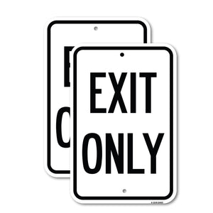 Parking Lot Sign Exit Only