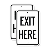 Parking Lot Sign Exit Here