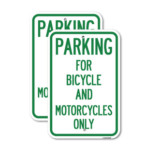 Parking for Bicycles and Motorcycles Only