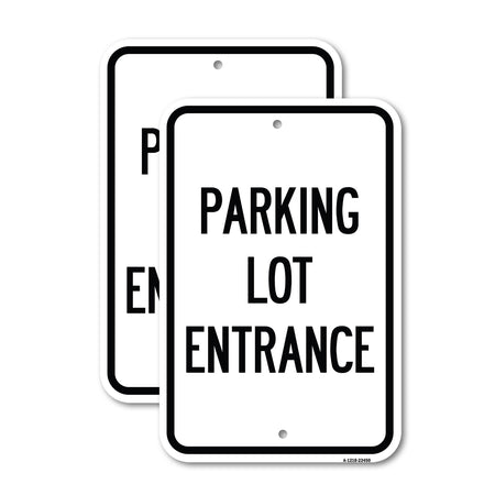 Parking Entrance Sign Parking Lot Entrance