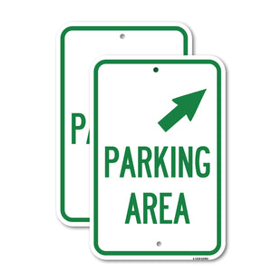 Parking Area with Upper Right Arrow