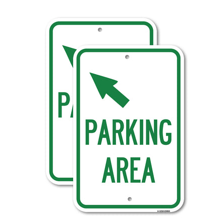 Parking Area with Upper Left Arrow