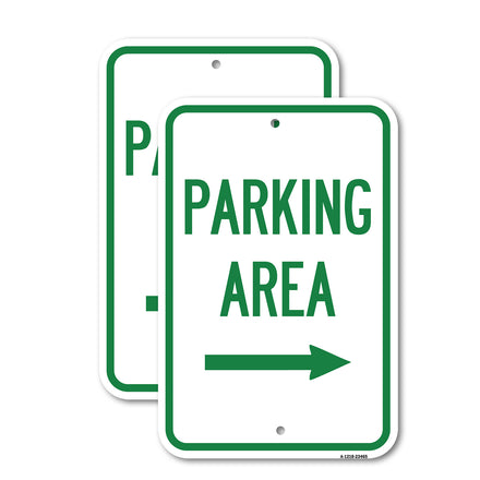 Parking Area with Right Arrow