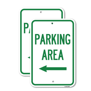 Parking Area with Left Arrow