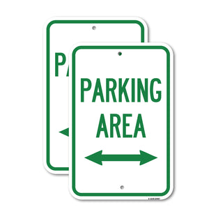 Parking Area with Bidirectional Arrow