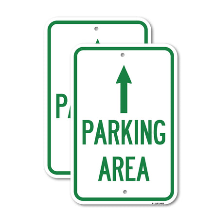 Parking Area with Ahead Arrow