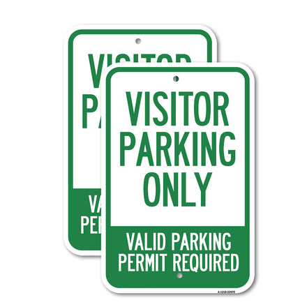 Parking Area Sign Visitors Parking Only - Valid Parking Permit Required