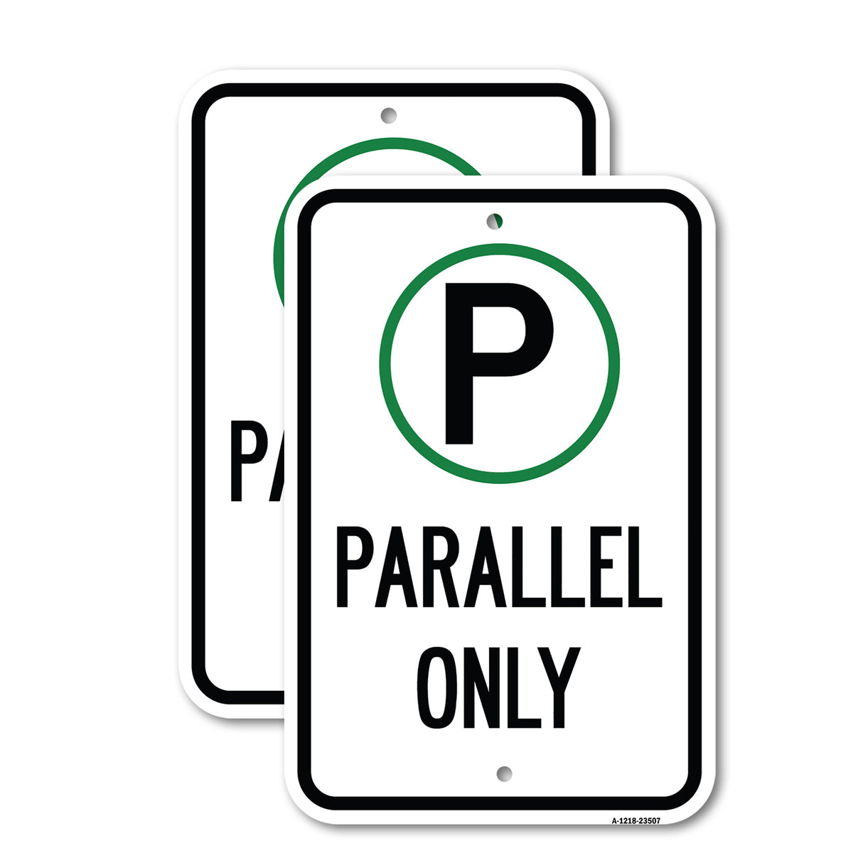 Parallel Parking Only Sign with Graphic