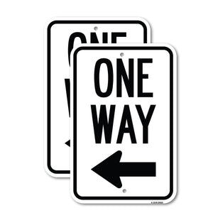 One Way Sign (Left Arrow)