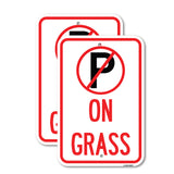 On Grass (With No Parking Symbol)