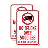 No Trucks Over (Editable Weight) Beyond This Point with Graphic