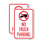 No Truck Sign No Truck Parking (With Symbol)