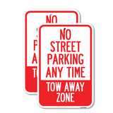 No Street Parking Anytime Tow Away Zone