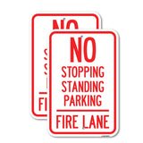 No Stopping, Standing, Parking - Fire Lane