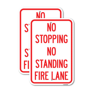 No Stopping No Standing Fire Lane