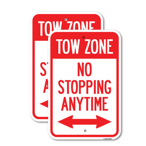 No Stopping Anytime with Bi-Directional Arrow