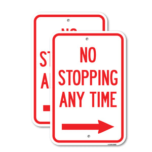 No Stopping Anytime with Arrow (Right)