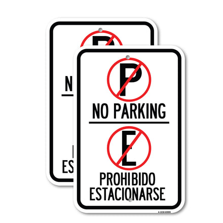 No Parking Prohibido Estacionarse (With Symbol)