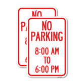No Parking 8-00 Am to 6-00 Pm