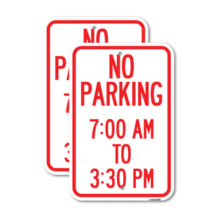 No Parking 7-00 Am to 3-30 Pm