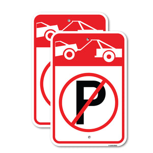 No Parking, Tow Away Zone Symbol