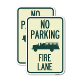No Parking, Fire Lane with Graphic