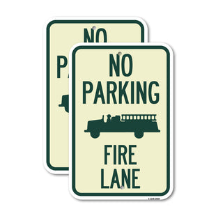 No Parking, Fire Lane with Graphic