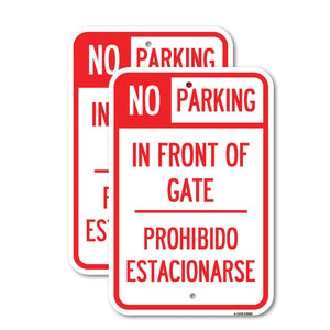 No Parking Sign No Parking in Front of Gate, Prohibido Estacionarse