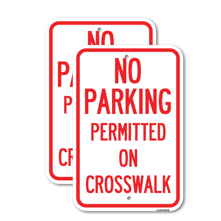 No Parking Permitted on Crosswalk