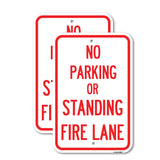 No Parking or Standing, Fire Lane