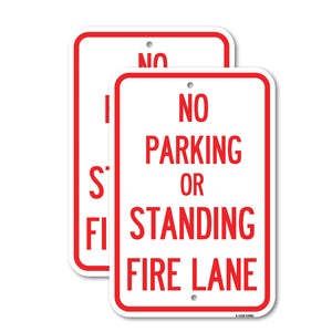 No Parking or Standing, Fire Lane