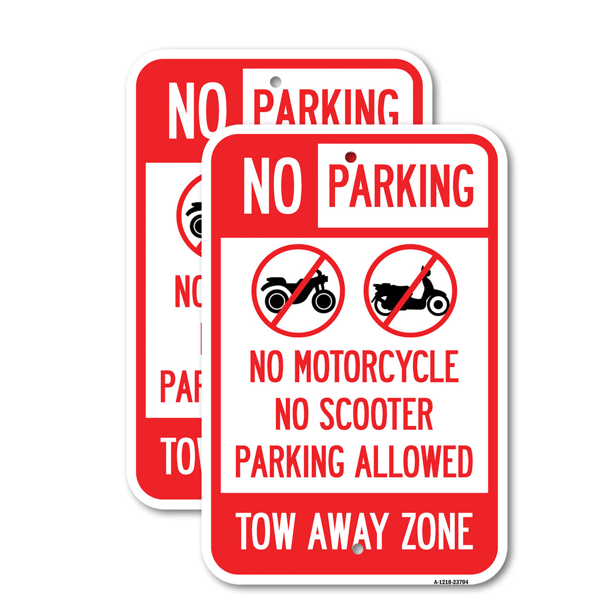 No Parking No Motorcycle No Scooter Parking Allowed, Tow Away Zone (With Graphic)
