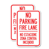 No Parking Fire Lane No Estacione Zona Contra Incendio