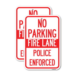 No Parking Fire Lane Police Enforced