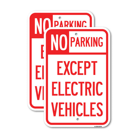 No Parking Except Electric Vehicles