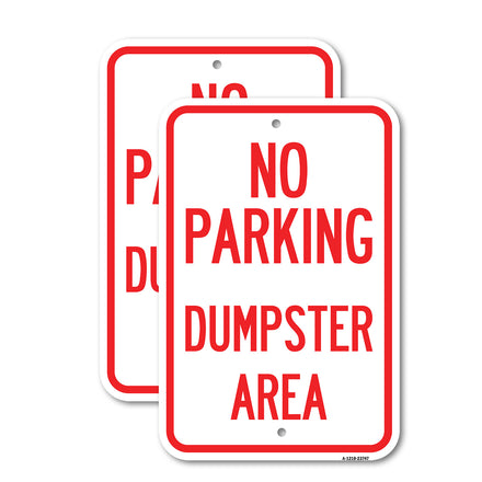 No Parking Dumpster Area