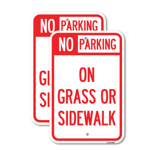 No Parking - on Grass or Sidewalk