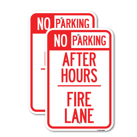 No Parking - After Hours, Fire Lane